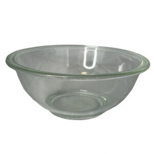 VINTAGE 1980’s PYREX 2.5L Clear Glass Bowl Corning NY USA 325 Oven Microwave